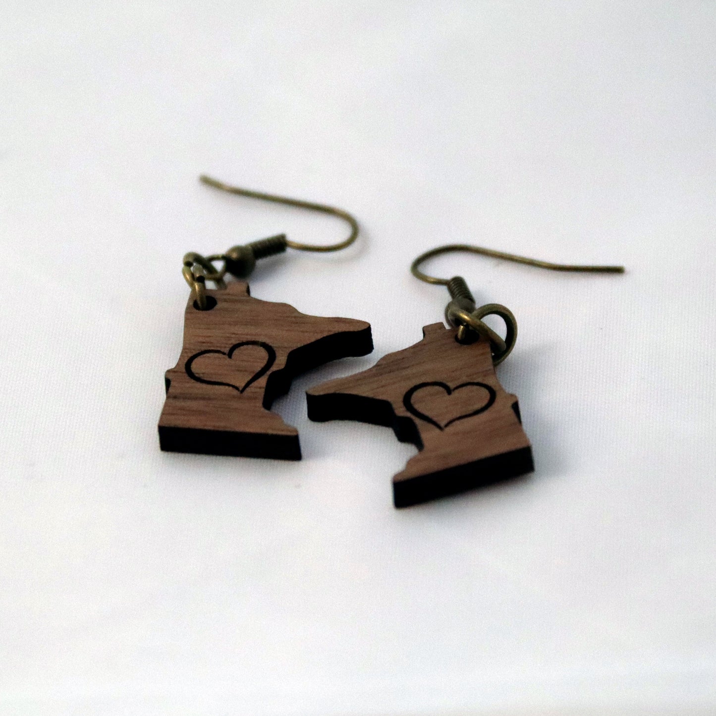 MN Heart Drop Earrings