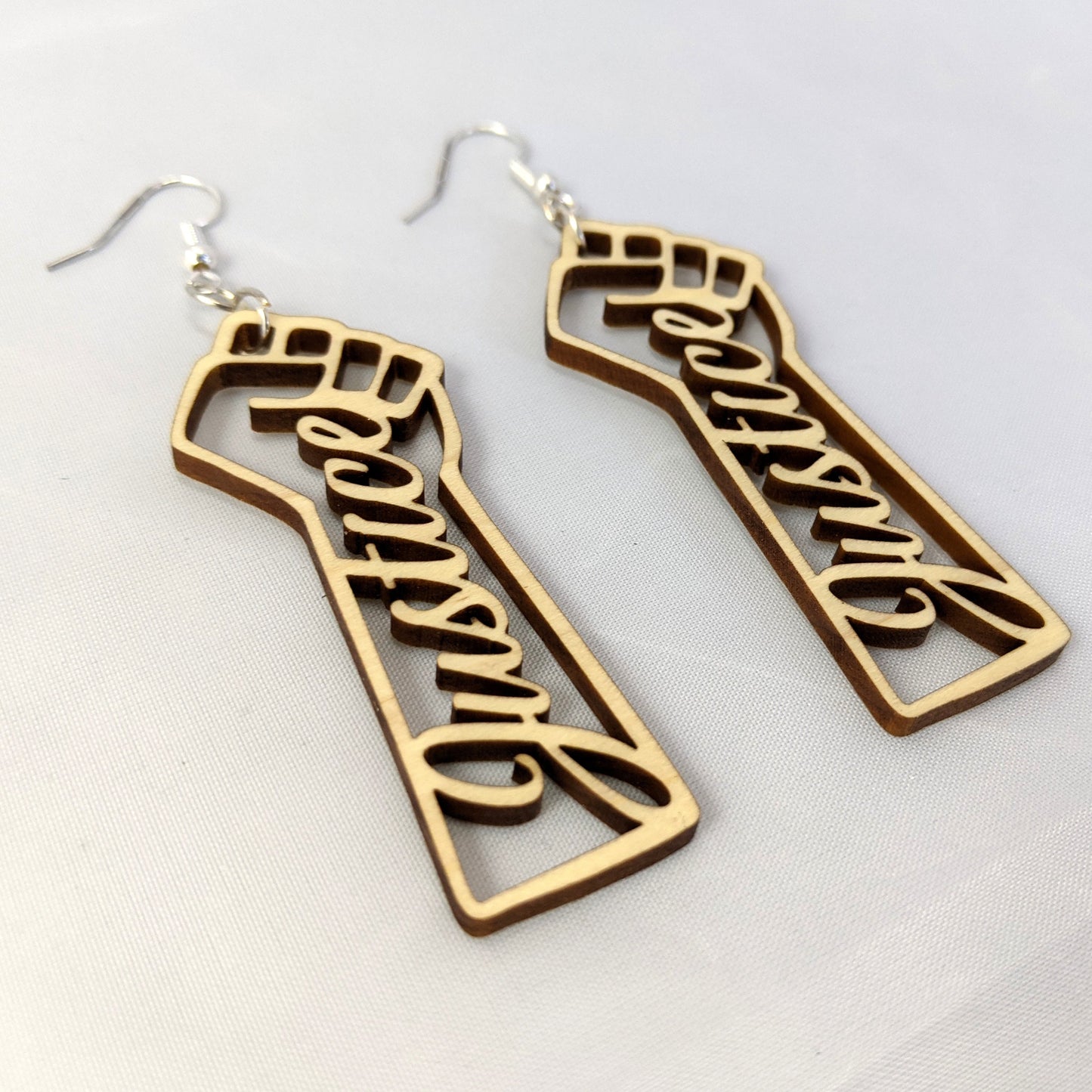 Justice Fist Drop Earrings