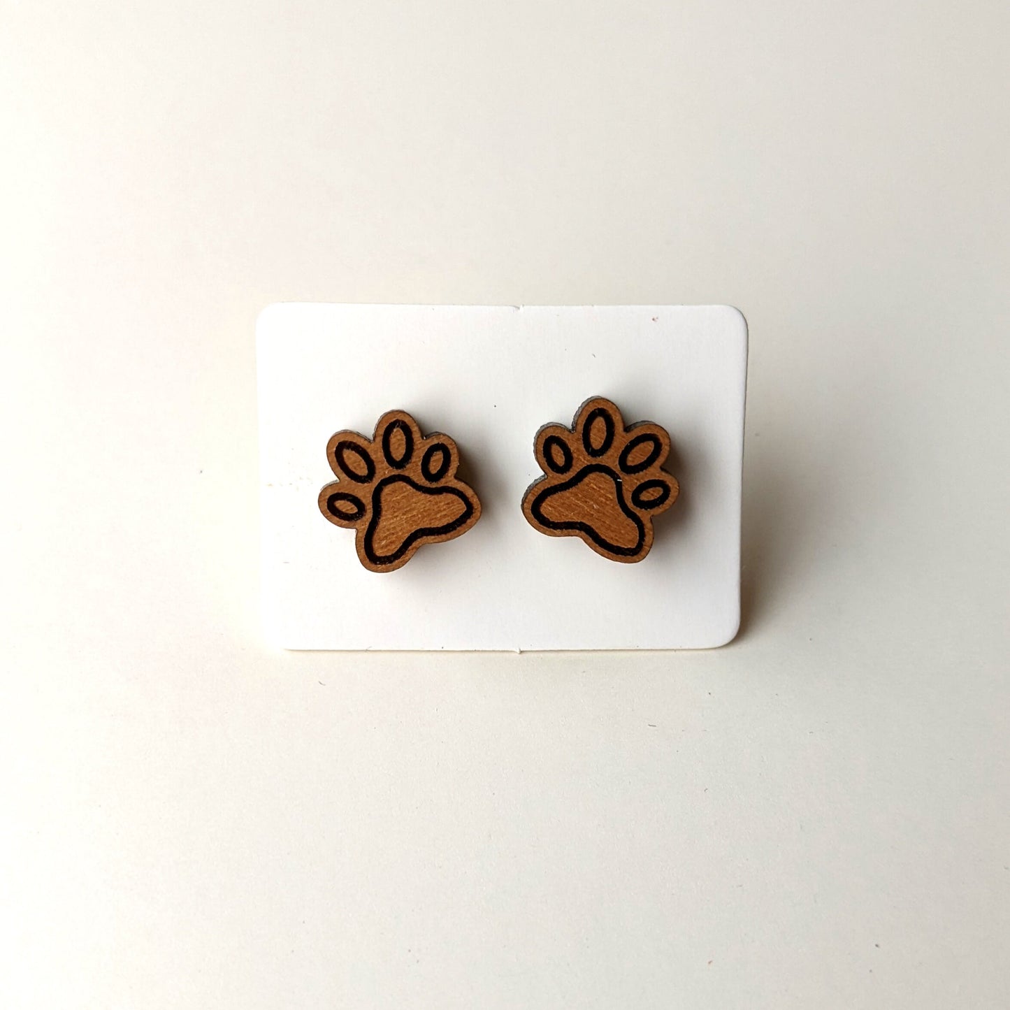 Dog Paw Stud Earrings