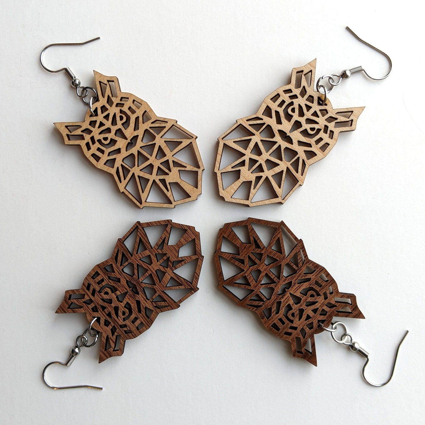 Owl Polygon Earrings