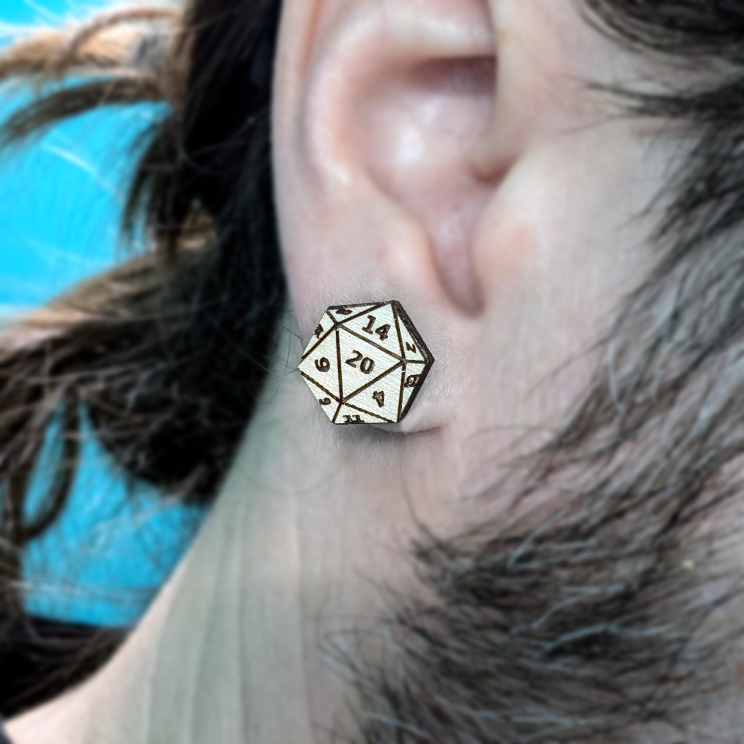 D20 DND Dice Stud Earrings