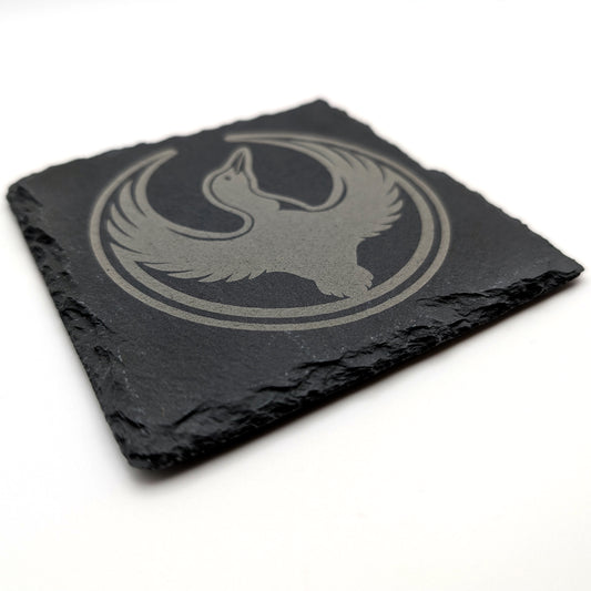 Rebel Loon Black Slate Stone Coasters