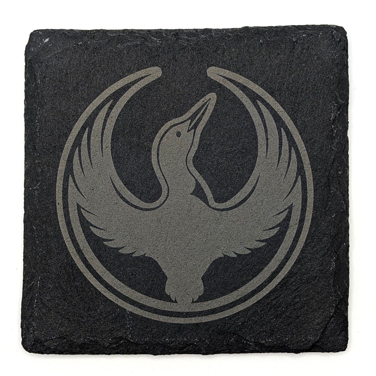 Rebel Loon Black Slate Stone Coasters