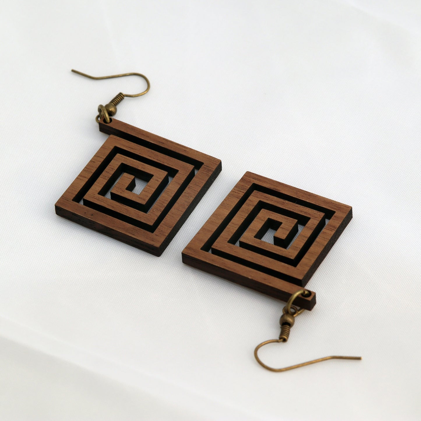 90 Degree Spiral Drop Earrings