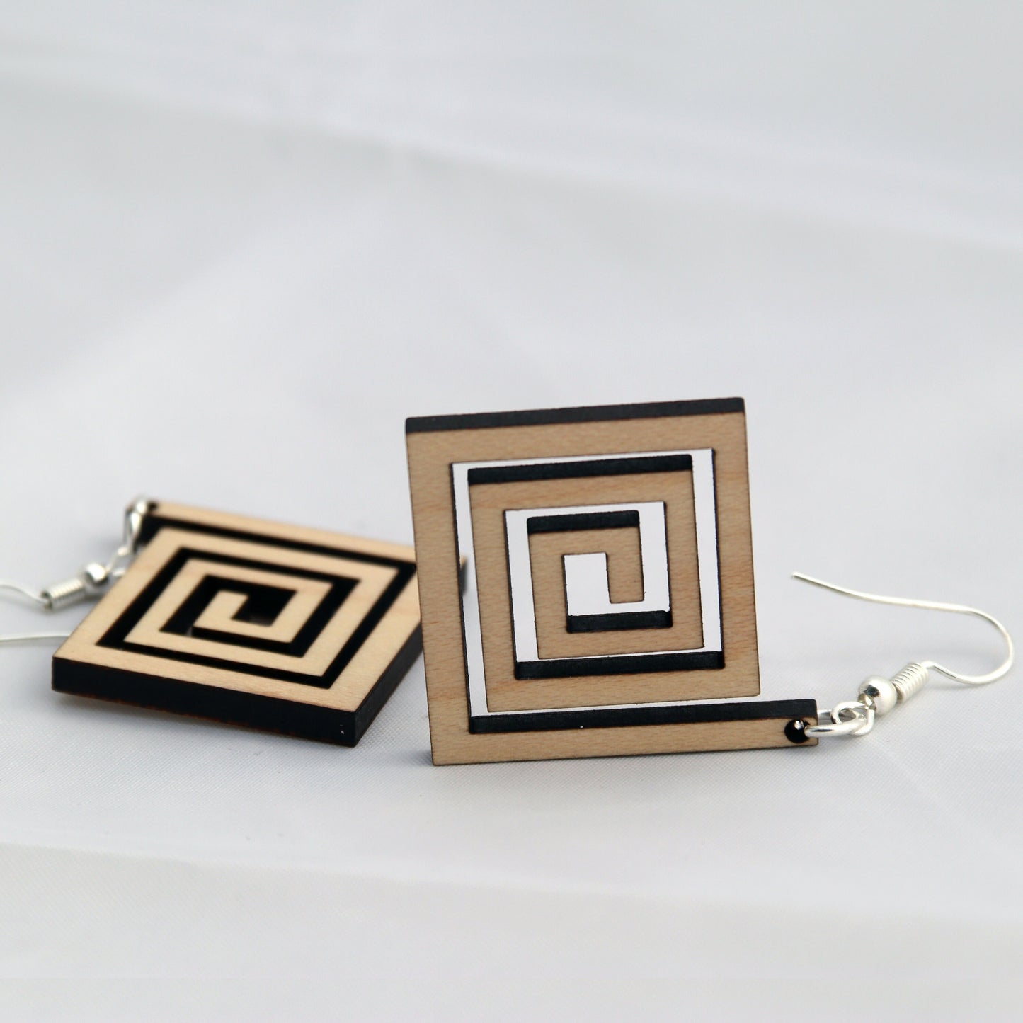 90 Degree Spiral Drop Earrings
