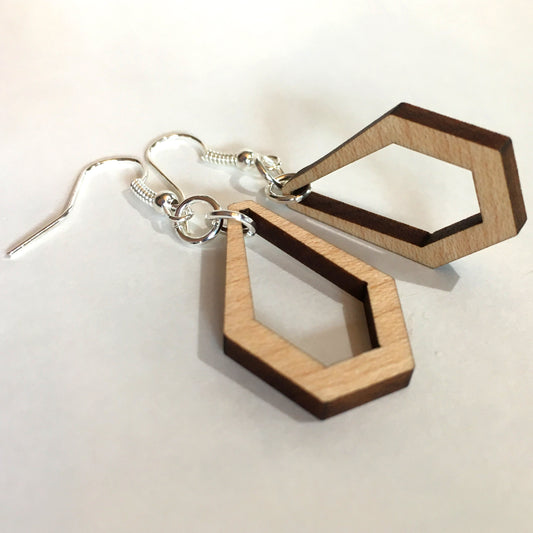 Hexagon Teardrop Earrings