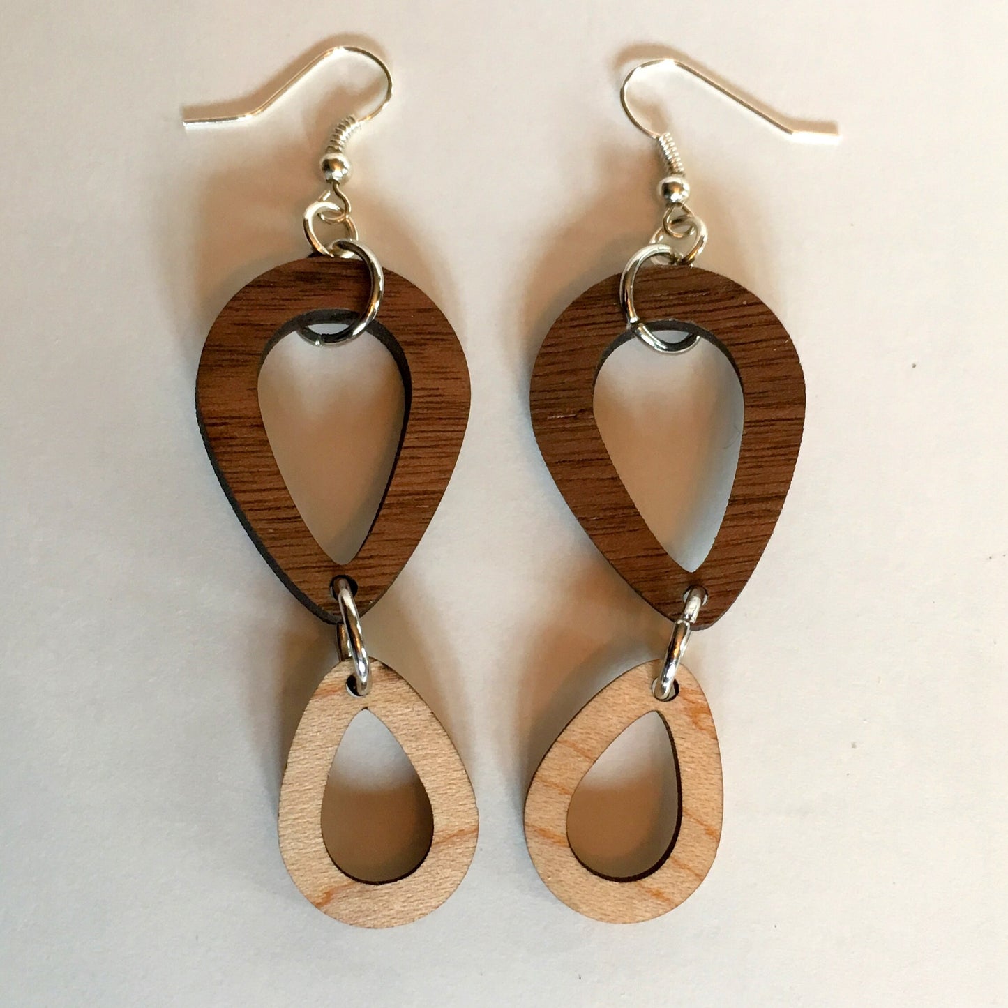 Double Droplet Dangle Earrings