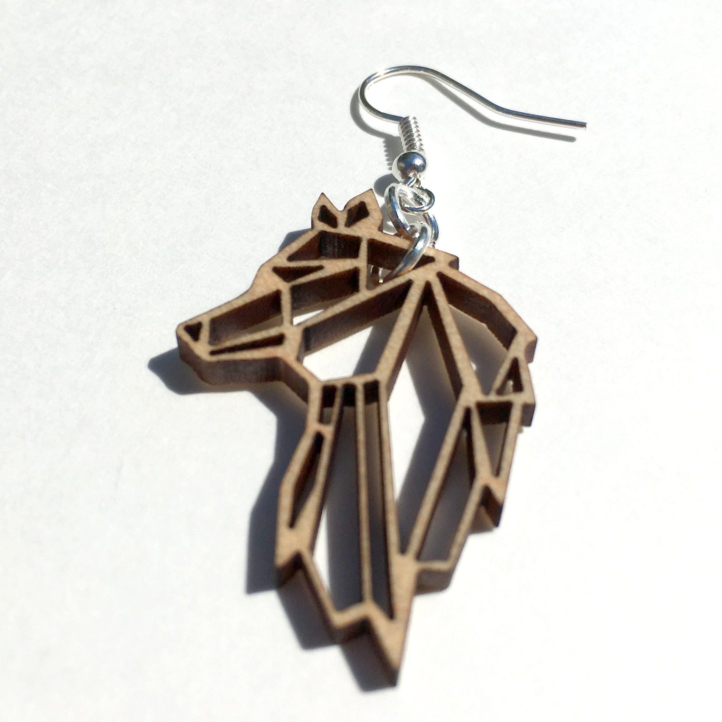 Wolf Polygon Earrings