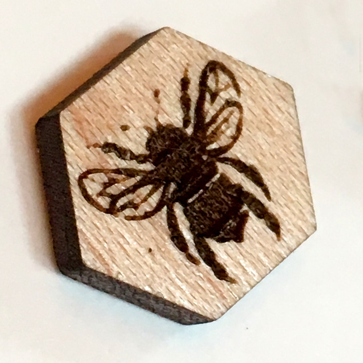 Honey Bee Hexagon Earrings