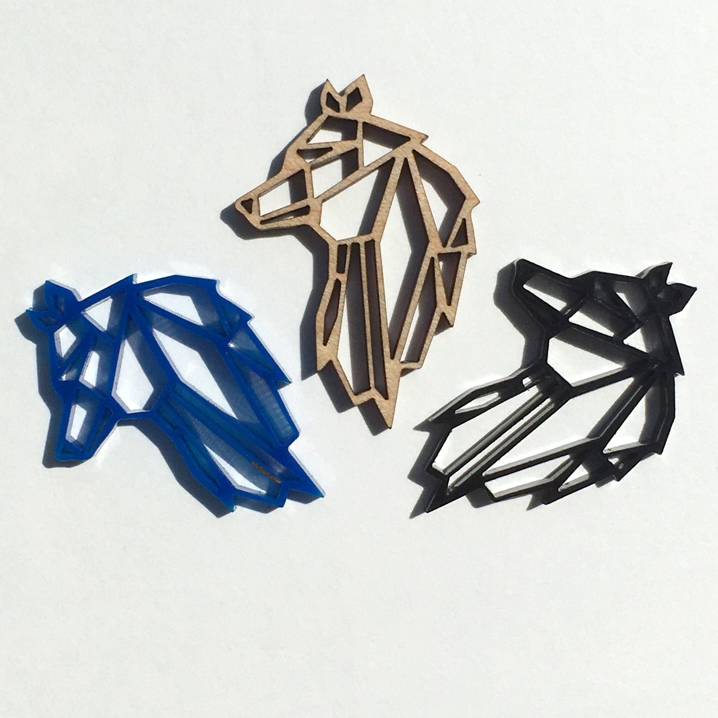 Wolf Polygon Earrings