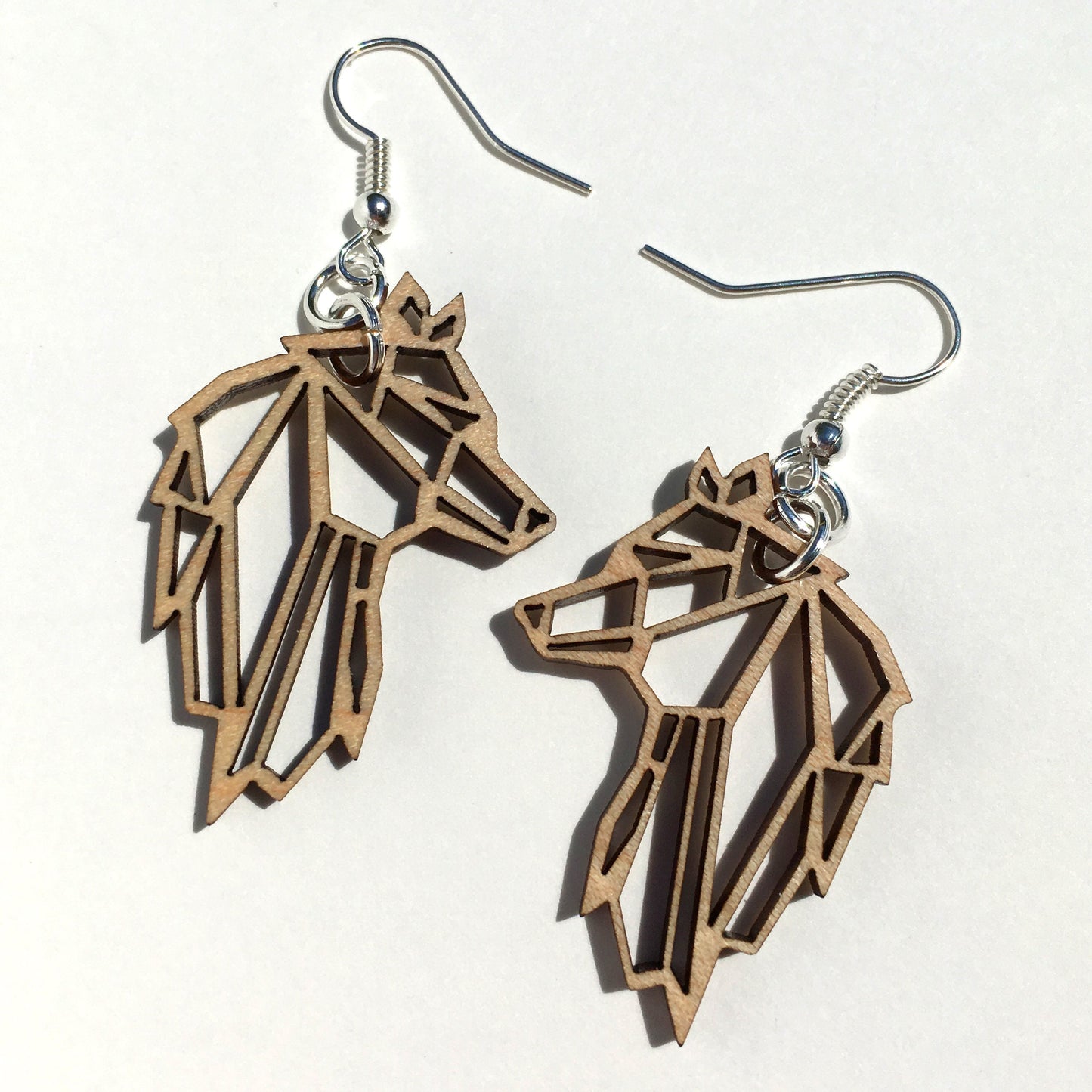 Wolf Polygon Earrings