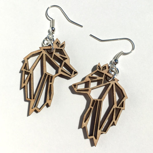 Wolf Polygon Earrings