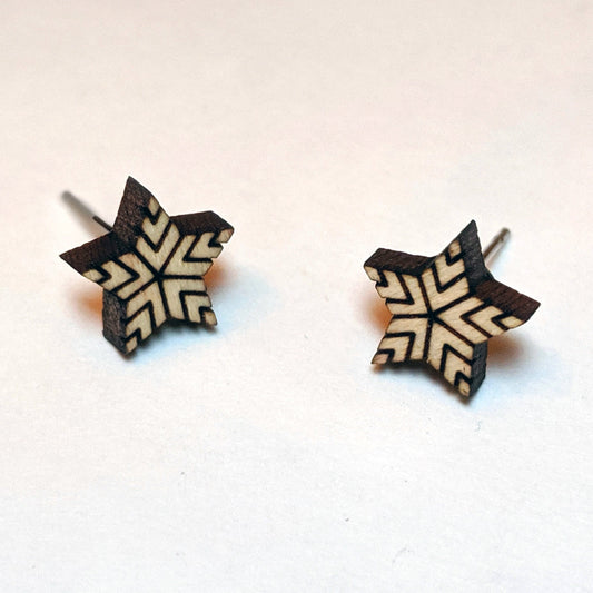 Sunburst Star Stud Earrings