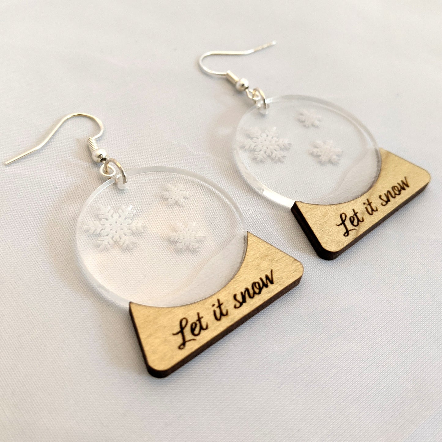 Snow Globe Dangle Earrings