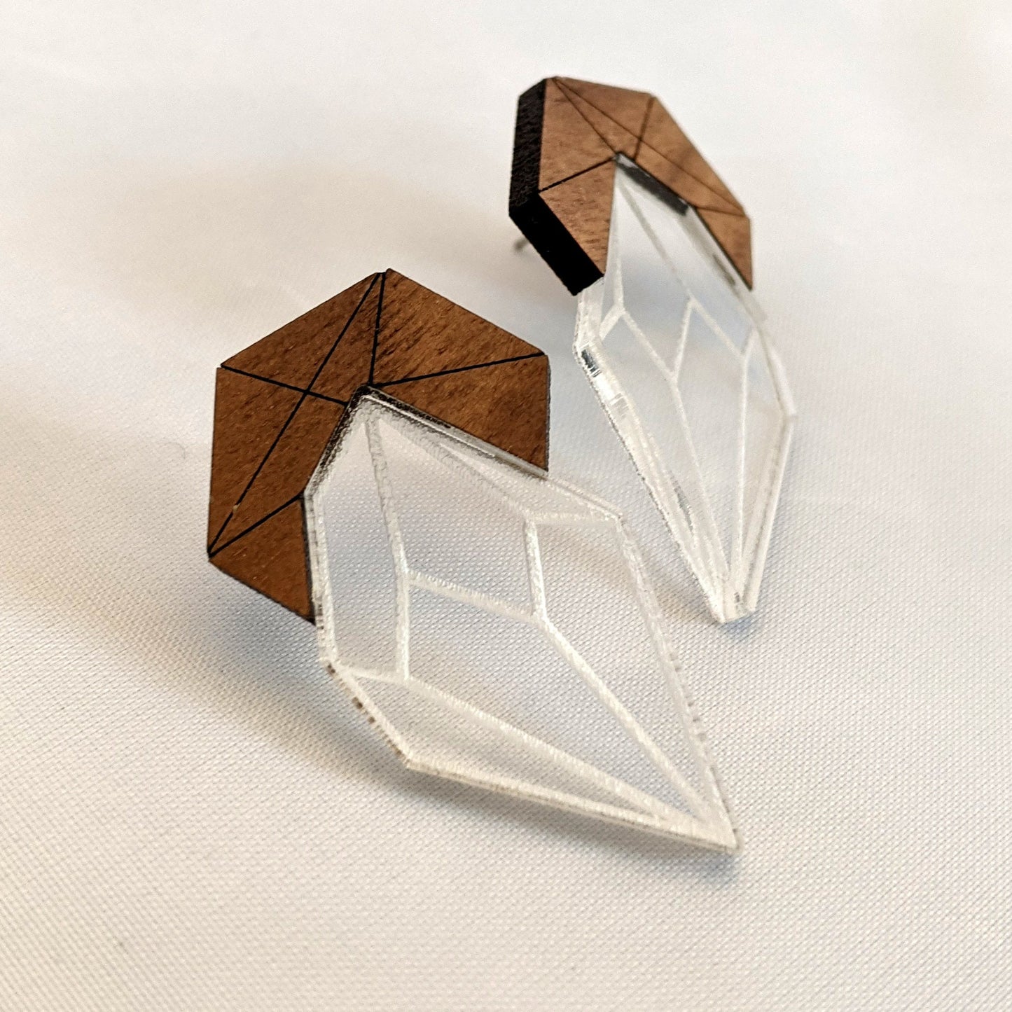 Crystals in Geodes Stud Earrings