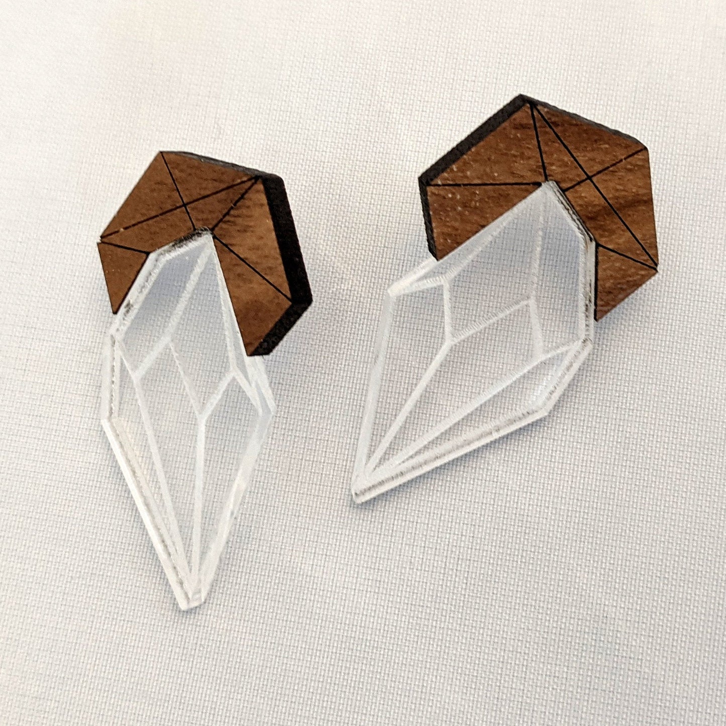 Crystals in Geodes Stud Earrings