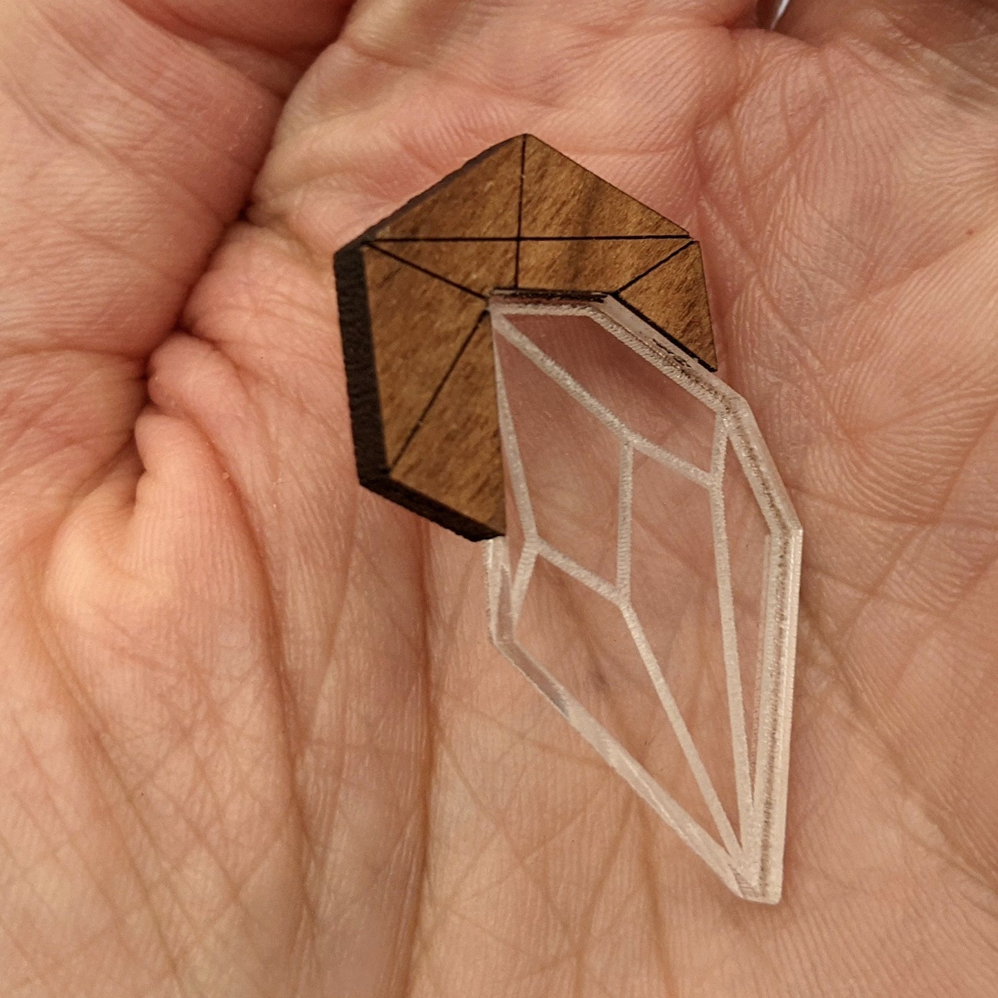 Crystals in Geodes Stud Earrings