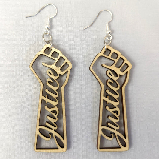 Justice Fist Drop Earrings