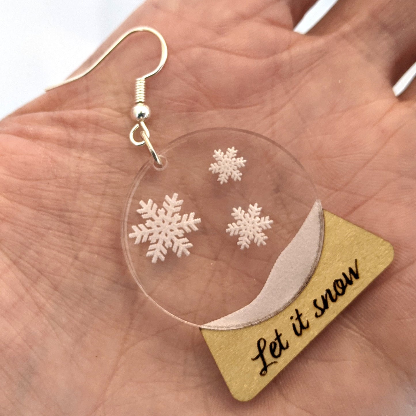 Snow Globe Dangle Earrings