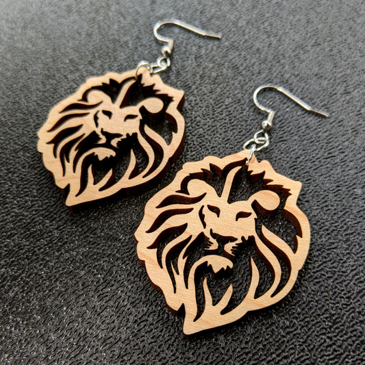 Lion Head Earrings