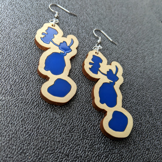 Minneapolis Chain of Lakes Dangle Earrings