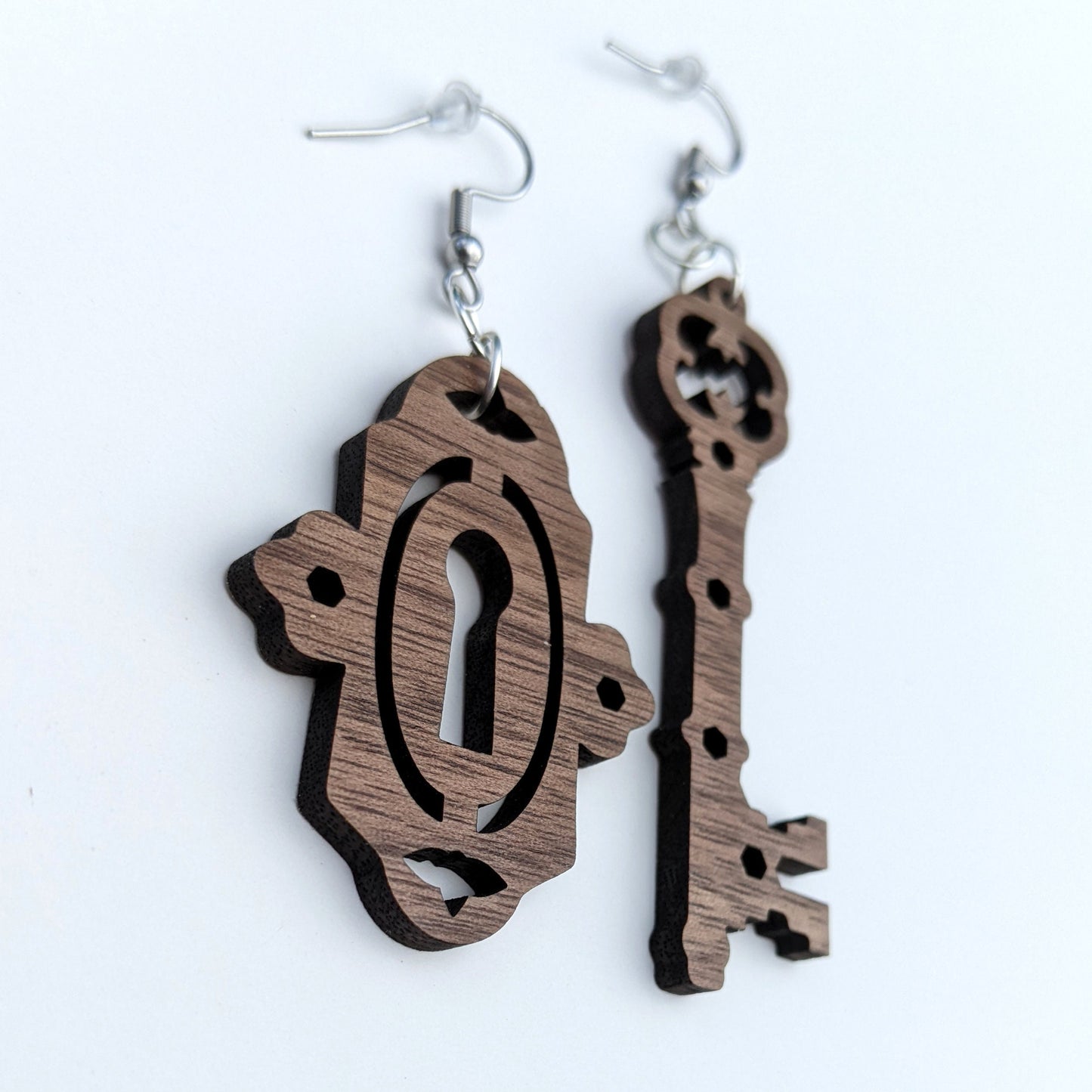Lock and Key Dangle Earrings