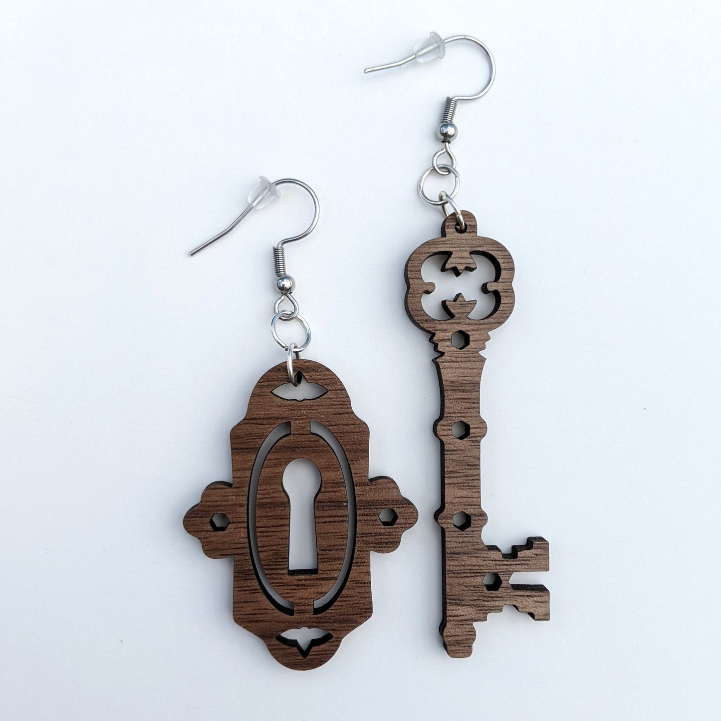 Lock and Key Dangle Earrings