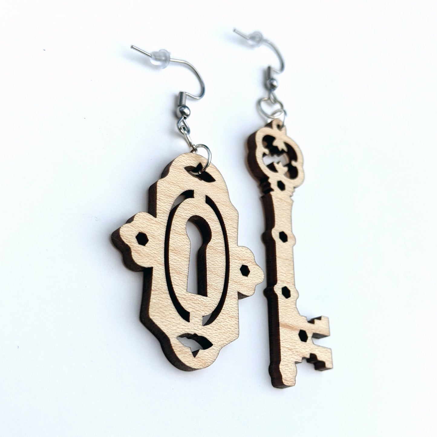 Lock and Key Dangle Earrings