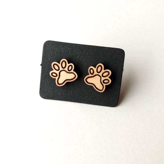 Dog Paw Stud Earrings