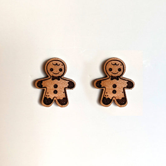 Gingerbread Man Stud Earrings