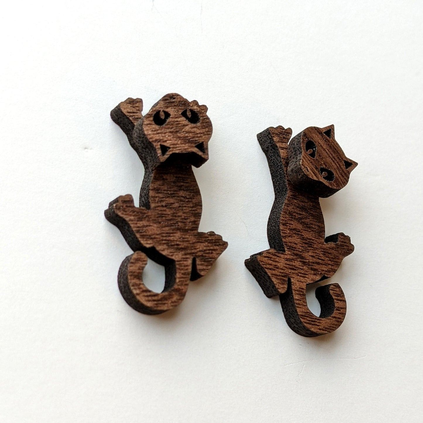 Hang On Cat Stud Earrings