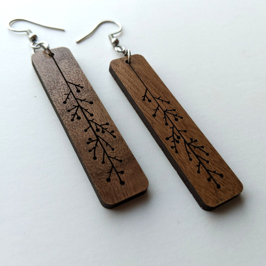 Twig and Berry Dangle Earrings