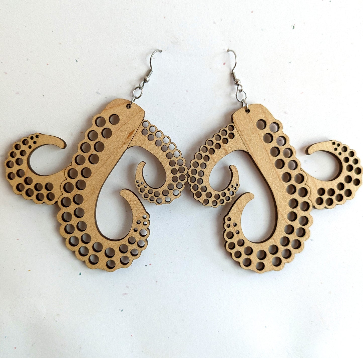 Giant Octopus Tentacle Earrings