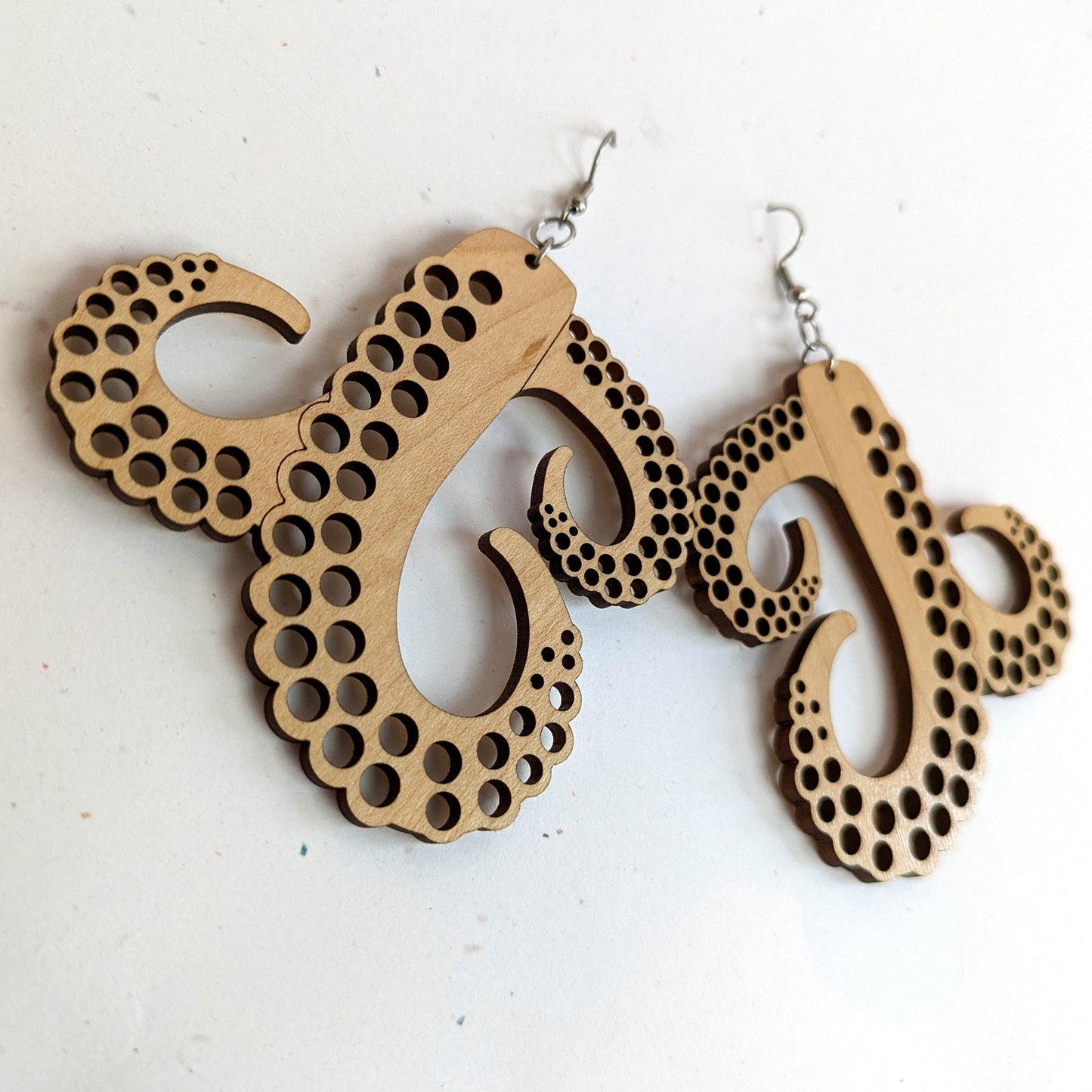 Giant Octopus Tentacle Earrings